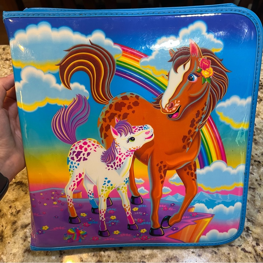 Rare Lisa Frank Horse Rainbow Trapper Keeper 90s